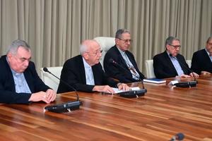 The bishops of Cuba meet with the government April 26, 2023.