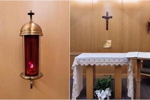 An inspector had deemed the Catholic chapel’s sanctuary candle a fire hazard.