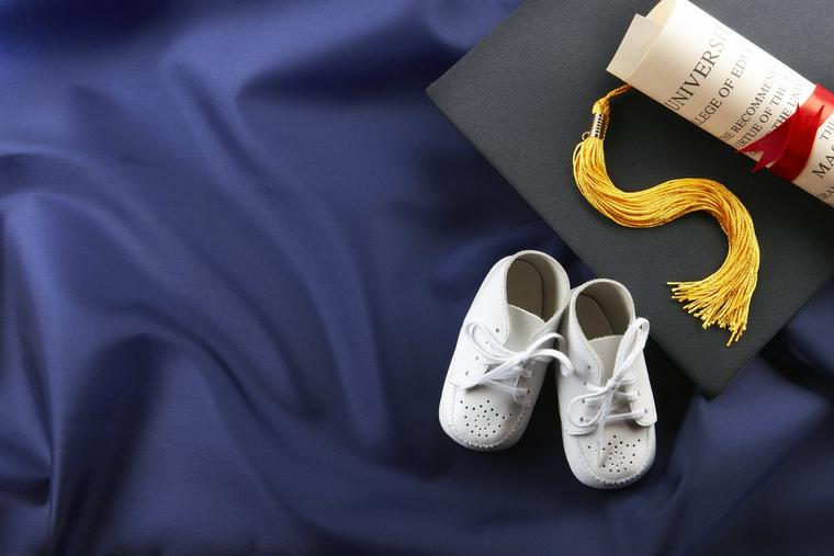 ‘Baby Shoes and Mortarboard’