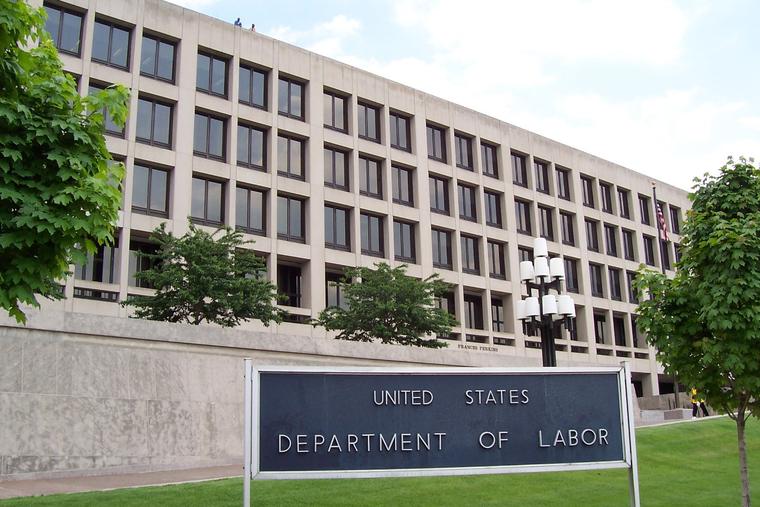 The Frances Perkins Building, the Department of Labor headquarters in Washington, D.C.