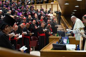 The Synod of Bishop is shown underway at the Vatican, Oct. 5, 2018.