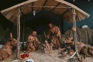 Nativity scene.