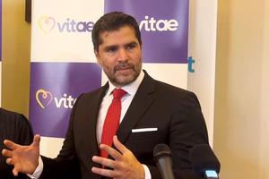 Eduardo Verástegui speaks at the Vitae Summit in Vatican City on Sept. 1, 2022.