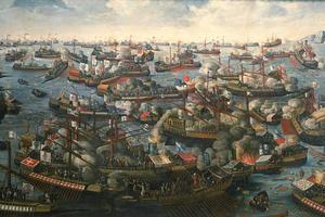 The Battle of Lepanto from Oct. 7, 1571.