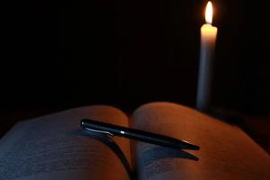 Diary by candelight. 