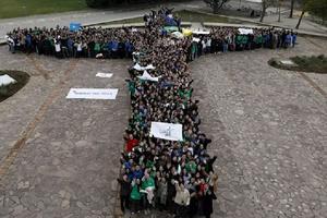 Young people at a July 14, 2023, sendoff Mass for Chilean Catholic college students ahead of their winter break missionary work.