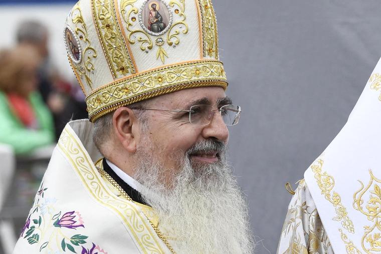 Bishop Manuel Nin is seen before an open-air service at the 102th German Catholics Day on the Castle Square in Stuttgart, southern Germany, on May 26, 2022.