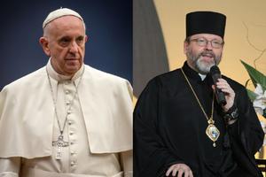 Pope Francis and Major Archbishop Sviatoslav Shevchuk.