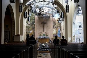 The fire that devastated St. Joseph's sanctuary was primarily concentrated in the roof.