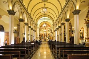 Interior of the Piura Cathedral in northern Peru.