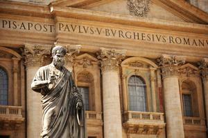 Statue of St. Peter in front of St. Peter’s Basilica