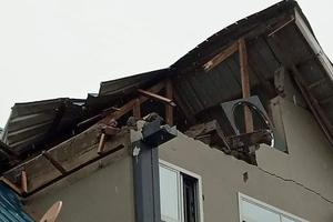 A section of the priests’ house at St. John Paul II Rwamishenye Church in the Diocese of Bukoba in Tanzania was destroyed by the storm Oct. 18, 2023.