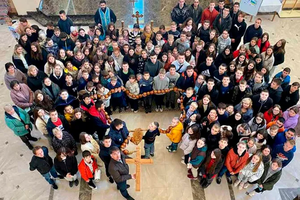 Children participate in the “One Million Children Praying the Rosary” campaign in the Archdiocese of Ivano-Frankivsk, Ukraine, on Oct. 18, 2023.