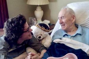 Amanda Achtman's last photo with her grandfather, Joseph Achtman.