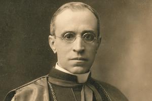 Cardinal Eugenio Pacelli, the future Pope Pius XII, sits for a portrait around 1935.