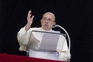 Pope Francis gives his Angelus address on Sunday, Nov. 19.