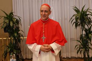  Cardinal Víctor Manuel Fernández, Prefect of the Dicastery for the Doctrine of the Faith, poses for a photo, Sept. 30, 2023, in St. Peter's Square at the Vatican. 