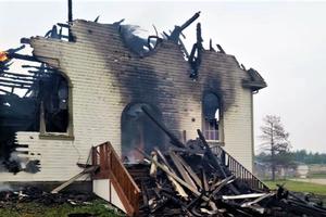 The loss of St. Bernard’s Church in Grouard, Alberta, Canada, on May 22, 2023, makes a sad moment for those with memories of the church, said Grouard-McLennan Archbishop Gerard Pettipas. Two men have been arrested in connection with the fire.