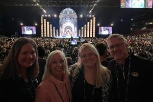 Colleen Beckemeyer, Cathy Hencken, Ann Kelly, and Nick Matrisotto, all parishioners of Annunciation/Our Lady of Providence parishes in St. Louis, at the SEEK24 conference in St. Louis.