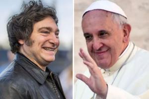 Argentine President Javier Milei and Pope Francis.
