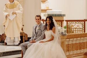 Mari and Nate Kuhlman at their wedding Mass