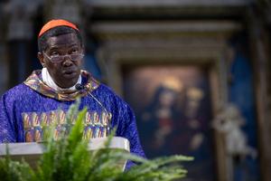 Cardinal Protase Rugambwa at Santa Maria in Montesanto, Feb. 18