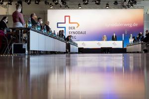 German Catholics gather Feb. 5, 2022, at the ‘Synadoler Weg’ Congress in Frankfurt, Germany.