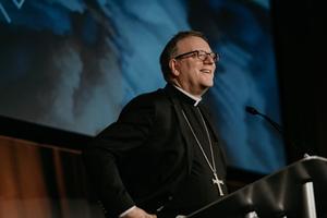 Bishop Robert Barron, founder of Word on Fire, which announced on March 13, 2024, that its institute will partner with the University of St. Thomas, Houston, to launch a master’s program in evangelization and culture this summer.