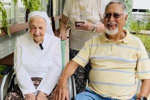 Sister Inah Canabarro and her nephew Kléber Canabarro.