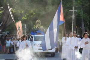 A Sacred Heart of Jesus Parish procession honoring the patroness of Cuba on Sept. 7, 2023.