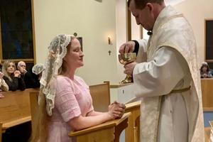 Bree Solstad, a young woman who previously produced and acted in the pornography industry, is among the adult converts who entered the Catholic Church at the Easter Vigil this year on March 30, 2024.