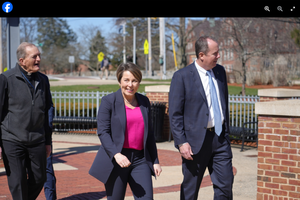 Gov. Maura Healey walks across the campus of St. John's Prep in Danvers, Mass., on April 9, 2024.