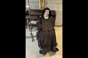 The Reverend Mother Superior Teresa Agnes Gerlach of the Monastery of the Most Holy Trinity in Arlington, Texas.