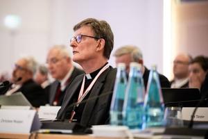 Cardinal Rainer Maria Woelki of Cologne attends a German Synodal Way assembly on March 9, 2023.