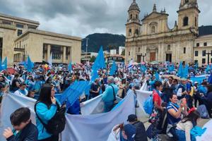 Pro-lifers march in Colombia on May 4, 2024, in the country's capital, Bogotá, and other cities and towns throughout the country.