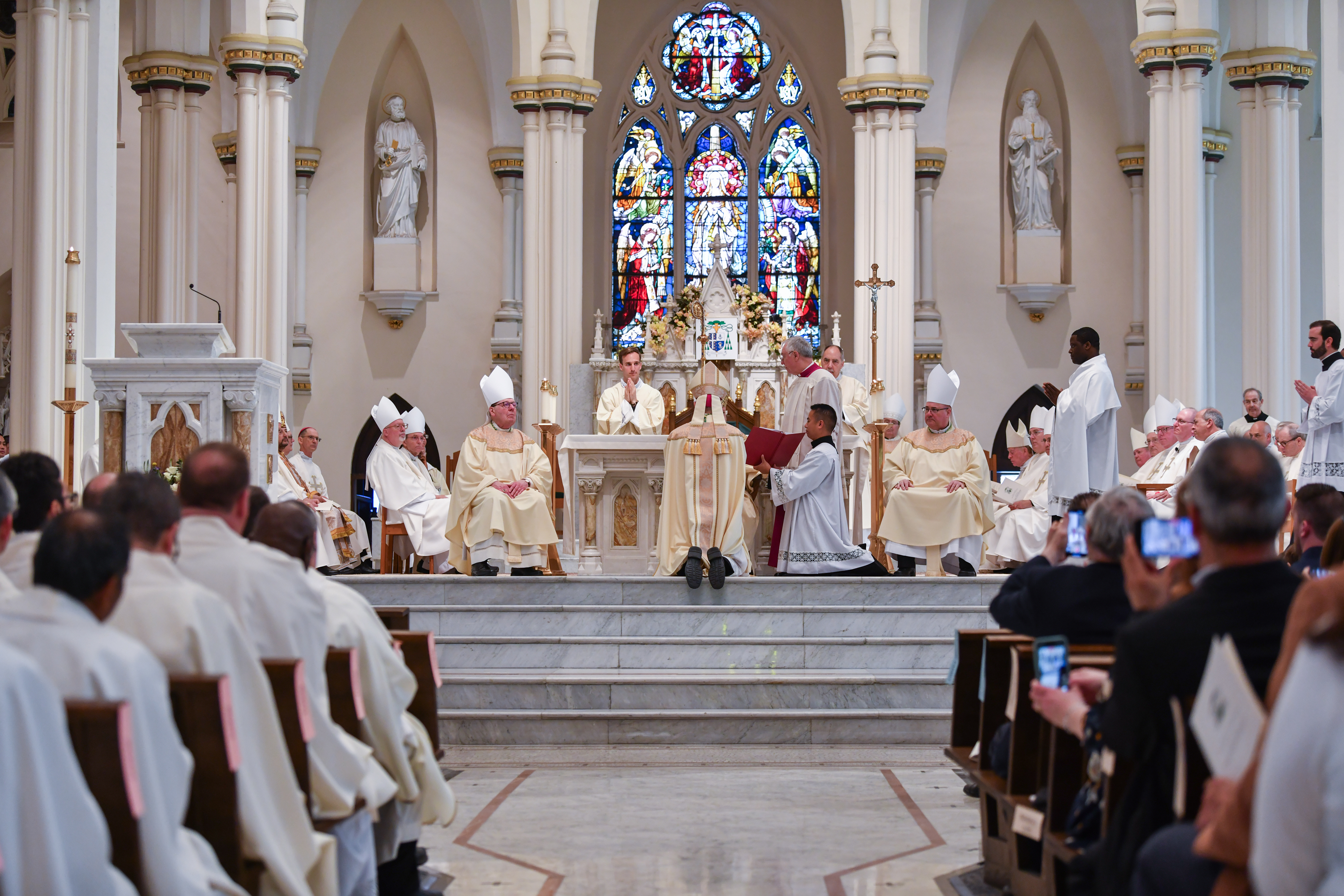 Cardinal Sean O'Malley and Bishop James Ruggieri during his ordination Mass in Portland, Maine. 