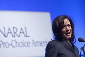 Kamala Harris speaks during the NARAL Pro-Choice America's luncheon commemorating the 38th anniversary of Roe v. Wade at Omni Shoreham Hotel on February 10, 2011 in Washington, DC. 