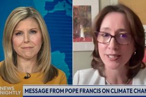 “EWTN News Nightly” host Tracy Sabol speaks with Dr. Erin Lothes, a Catholic environmental theologian and senior manager of the Laudato Si’ Animators Program with the Laudato Si’ Movement, on on May 9, 2024.