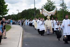 The Eucharist arrives at St. Mary of the Pines in Manahawkin, New Jersey, May 29, part of the Seton Route of the National Eucharistic Pilgrimage 2024.