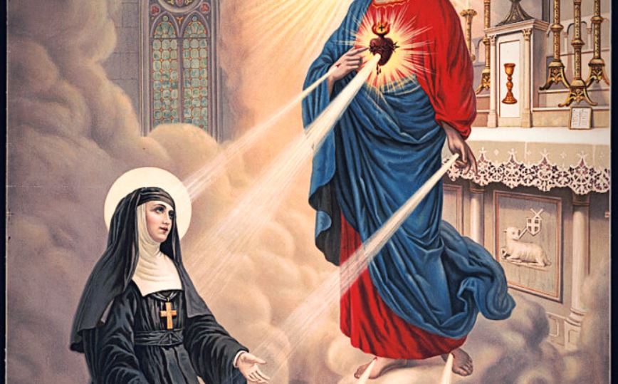 Apparition de Jésus-Christ à sainte Marguerite-Marie, église San Michele, Cortemilia, Italie