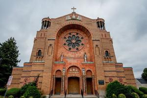The exterior of St. Casimir Church in Buffalo, New York