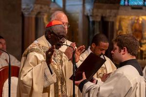 Cardinal Robert Sarah  celebrates mass at the Catholic University of America on June 13, 2024.