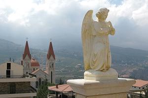 A church in Bsharri, Lebanon, located in the northern Kadisha, or holy, Valley. 