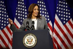 Vice President Kamala Harris delivers remarks on abortion rights at Ritchie Coliseum on the campus of the University of Maryland on June 24, 2024 in College Park, Maryland. 