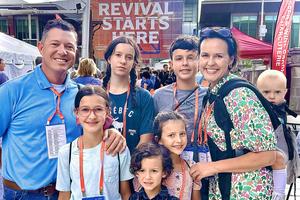 The Verret Family at the National Eucharistic Congress in Indianapolis