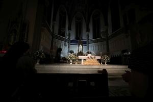 Flowers for Jesus at St. John the Evangelist Church, as adoration is underway during the NEC.