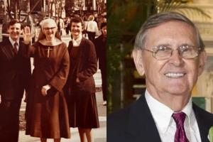 Richard DeGraff (at left, next to Mother Angelica in early 1981, and at right) played a key role in getting EWTN off the ground.