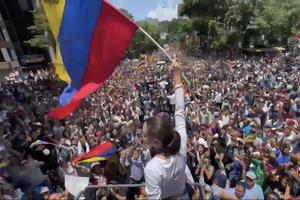 Protesters in Venezuela, Aug. 3, 2024