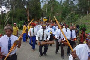 Catholics from Papua New Guinea during the General Assembly that was held in Mingende, in Kundiawa Diocese in 2022.