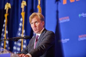 Elbridge Colby speaks at the National Conservative Conference in Washington D.C., Tuesday, July 9, 2024.